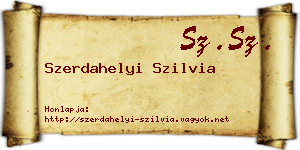 Szerdahelyi Szilvia névjegykártya