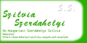 szilvia szerdahelyi business card